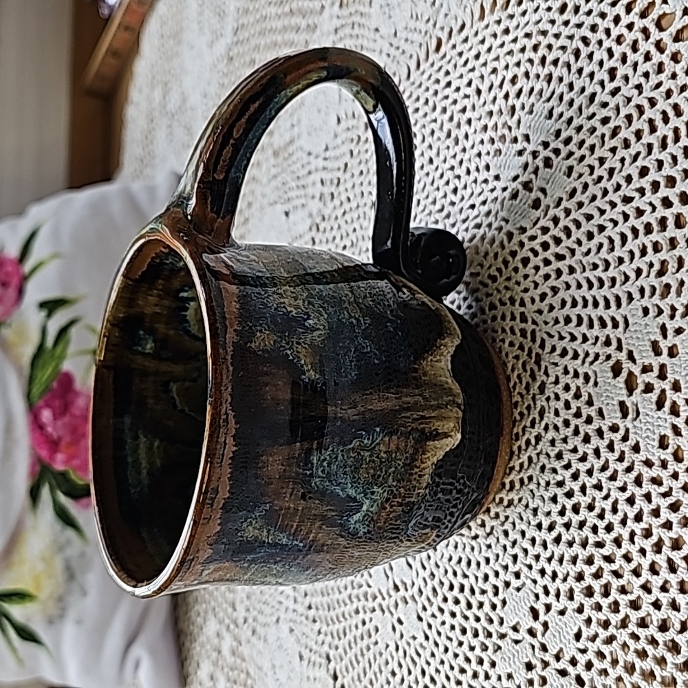 Pottery Mug Drip Glaze